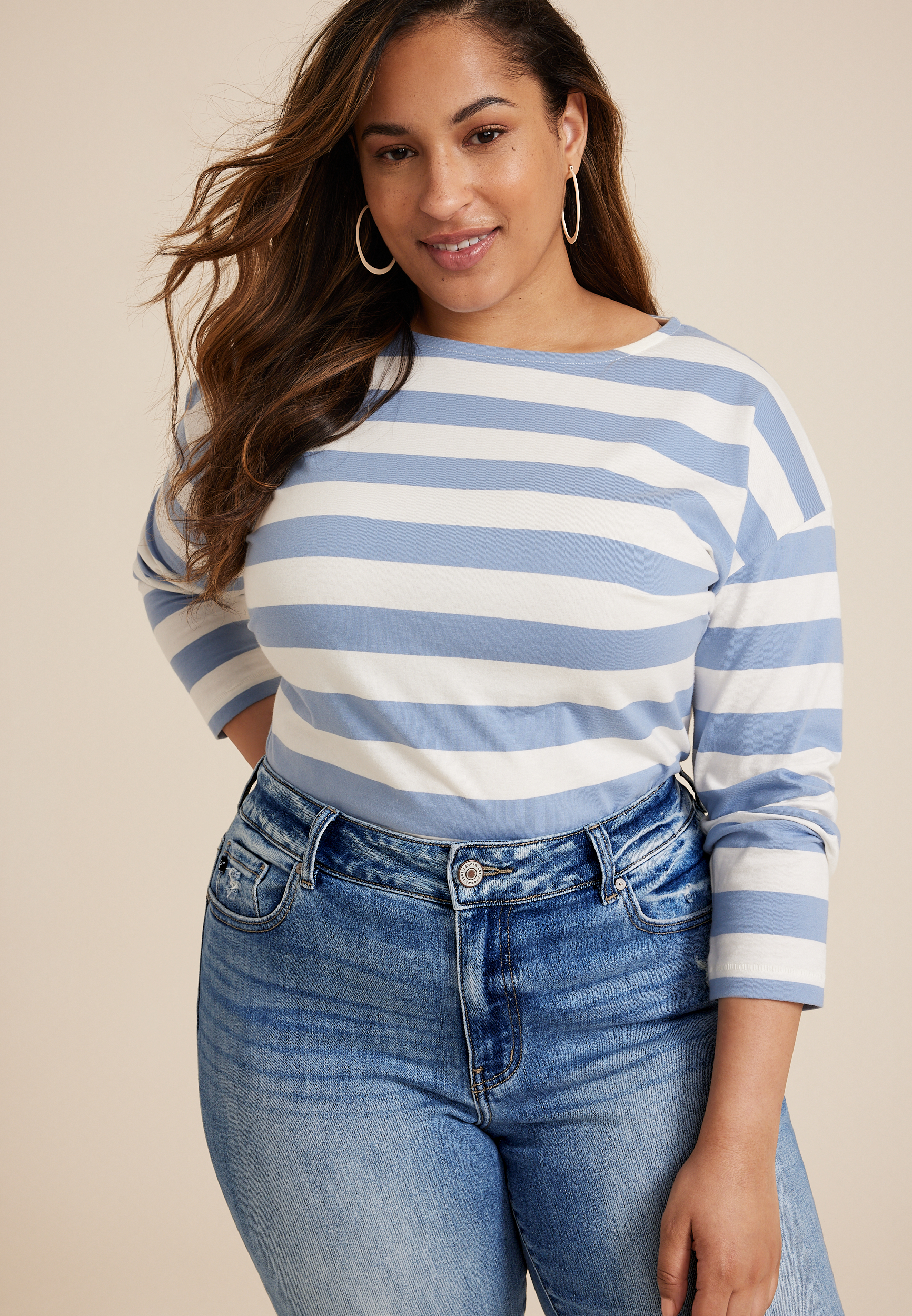 Plus Size KanCan&trade; Curvy High Rise Ripped Cuffed Hem Skinny Jean, C2806, large