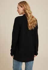 90s Slouch Cardigan, BLACK, small