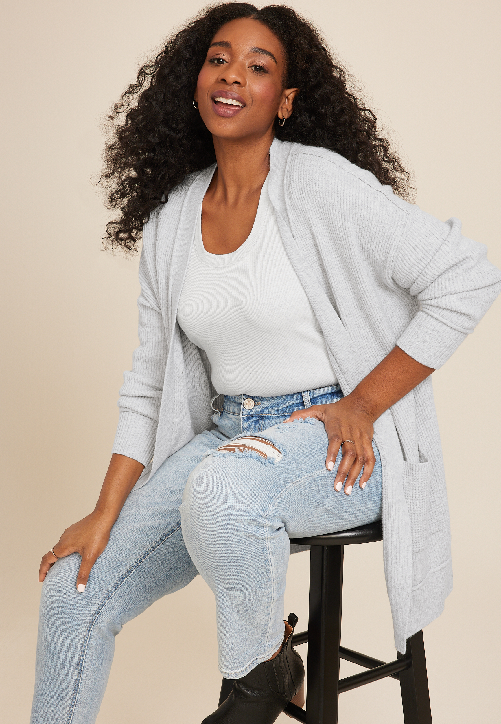 Plus Size 90s Slouch Cardigan, C3348, large