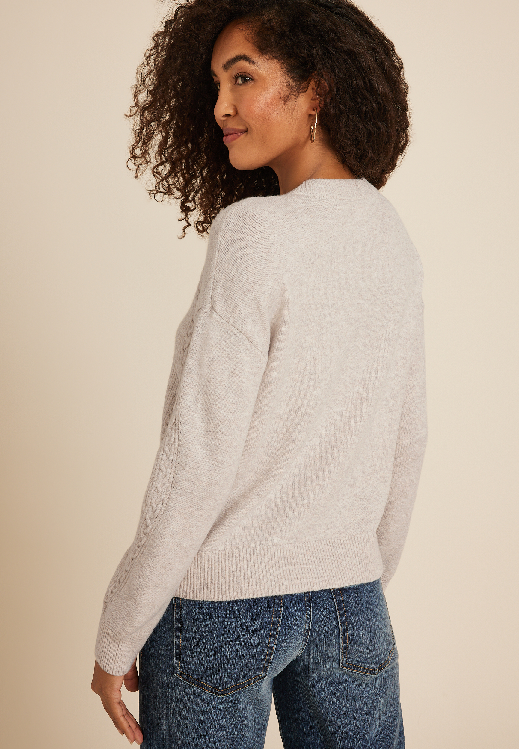 Cabled Dells Sweater, C2445, large