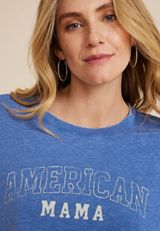 American Mama Relaxed Fit Graphic Tee, Cobalt Blue, small