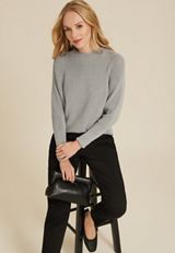 Metallic Roll Neck Dolman Sweater, C9767, small