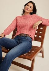 Cable Knit Sweater, C9759, small