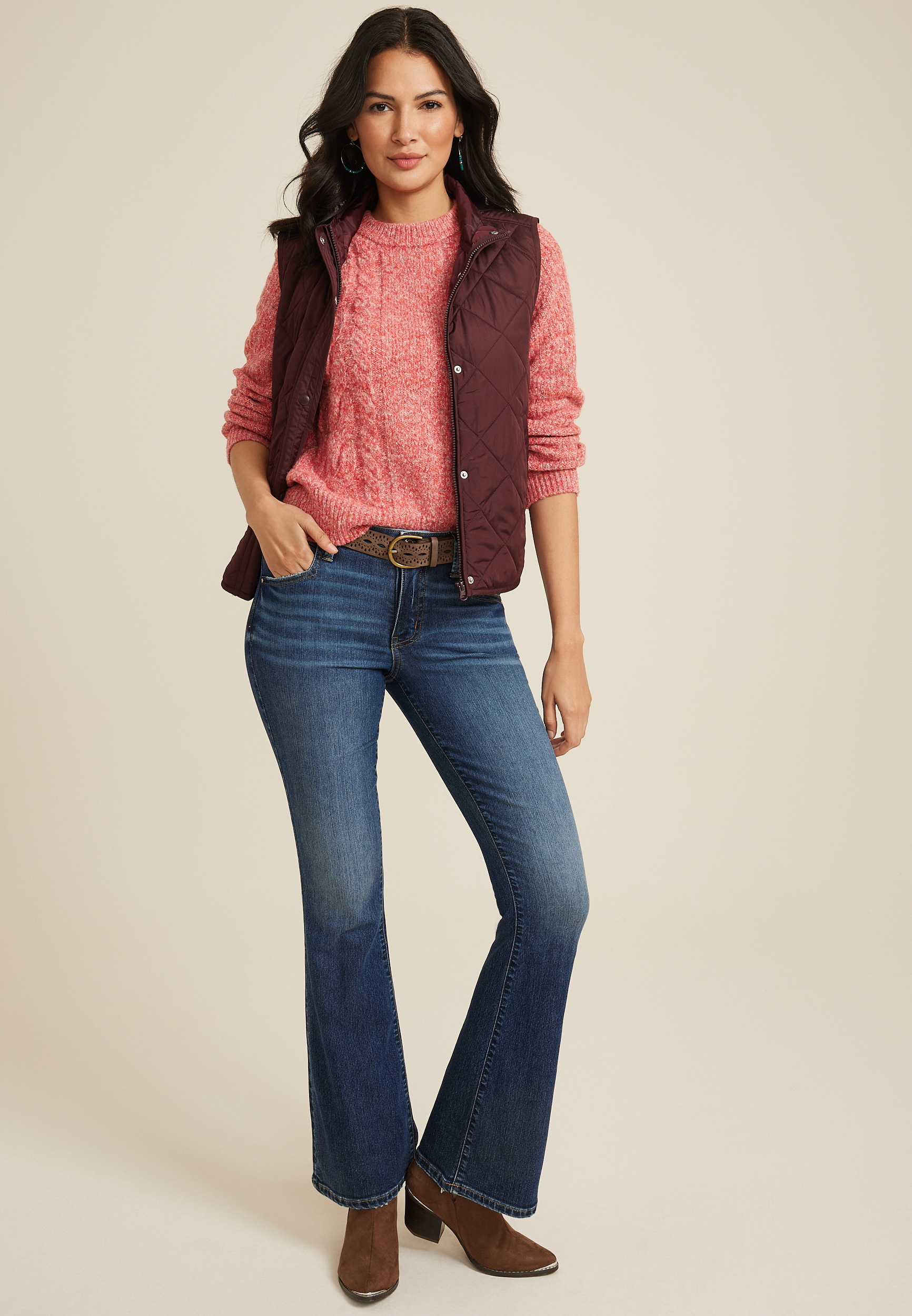 Cable Knit Sweater, C9759, large