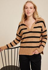 Cozier Than Cashmere Collared Sweater, C9195, small