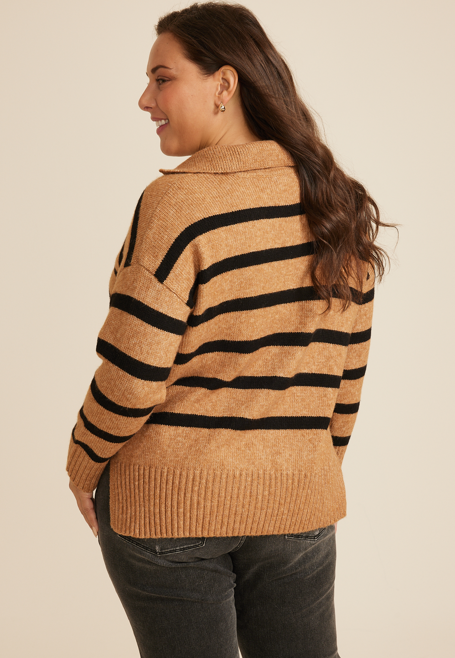 Plus Size Cozier Than Cashmere Collared Sweater, C9195, large