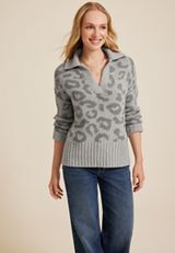 Cozier Than Cashmere Collared Sweater, C9771, small