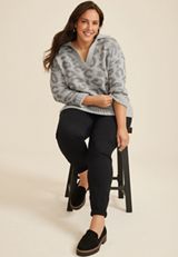 Plus Size Cozier Than Cashmere Collared Sweater, C9771, small