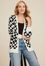Checkered Cardigan, C3986, small