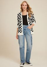 Checkered Cardigan, C3986, small