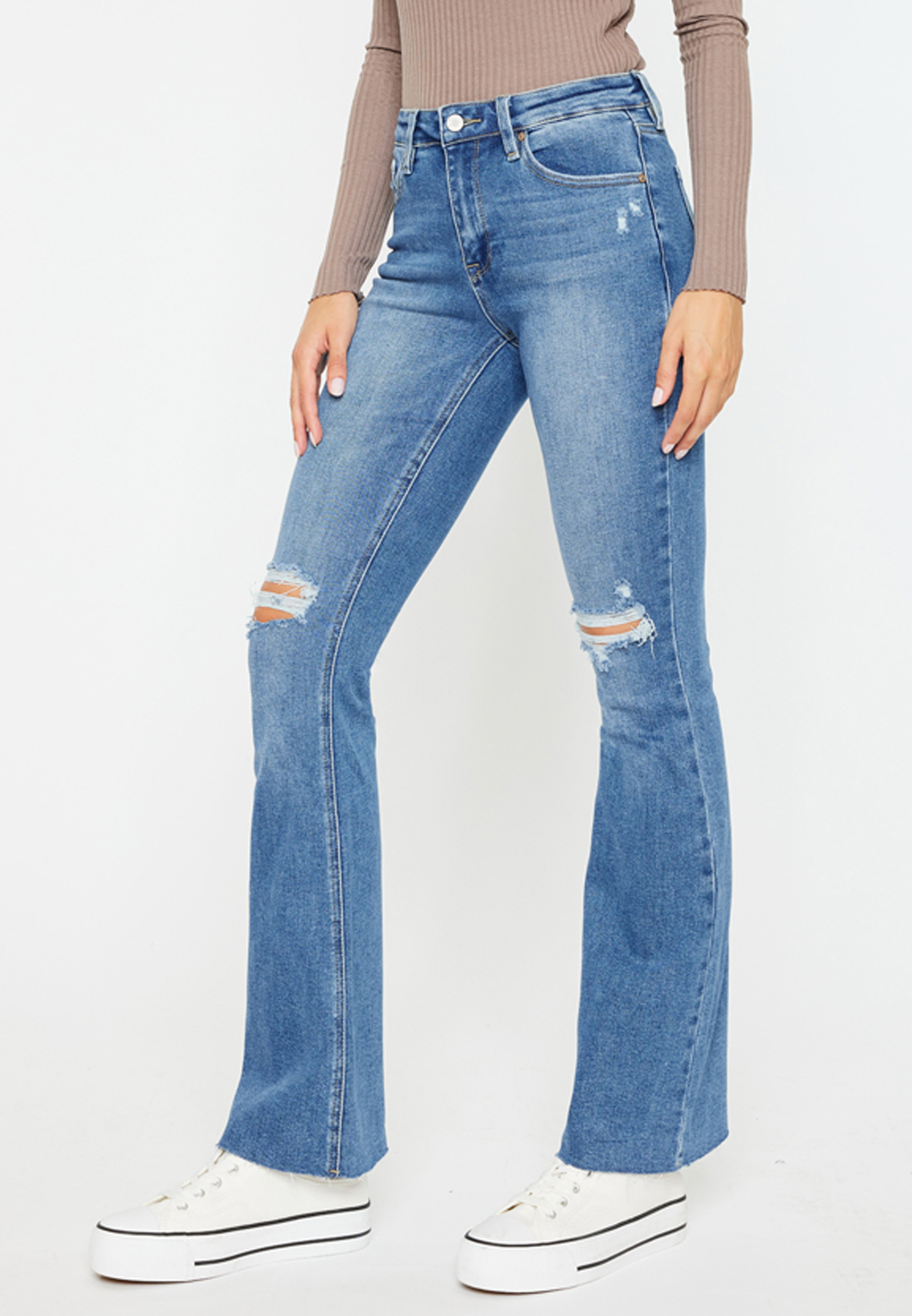 KanCan&trade; High Rise Ripped Bootcut Jean, C3337, large