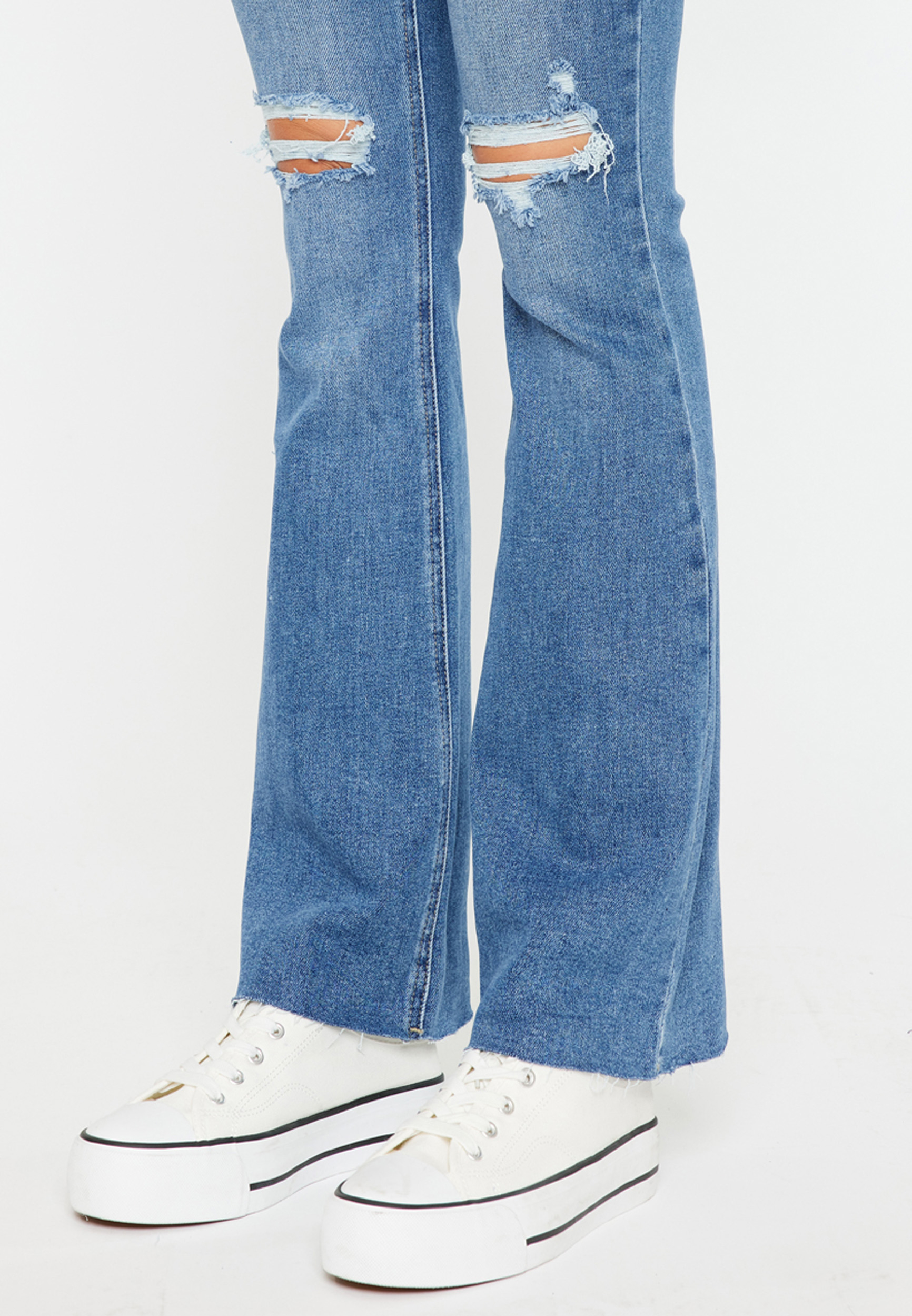 KanCan&trade; High Rise Ripped Bootcut Jean, C3337, large