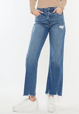 KanCan&trade; Ripped High Rise Slim Wide Leg Jean, C3337, small
