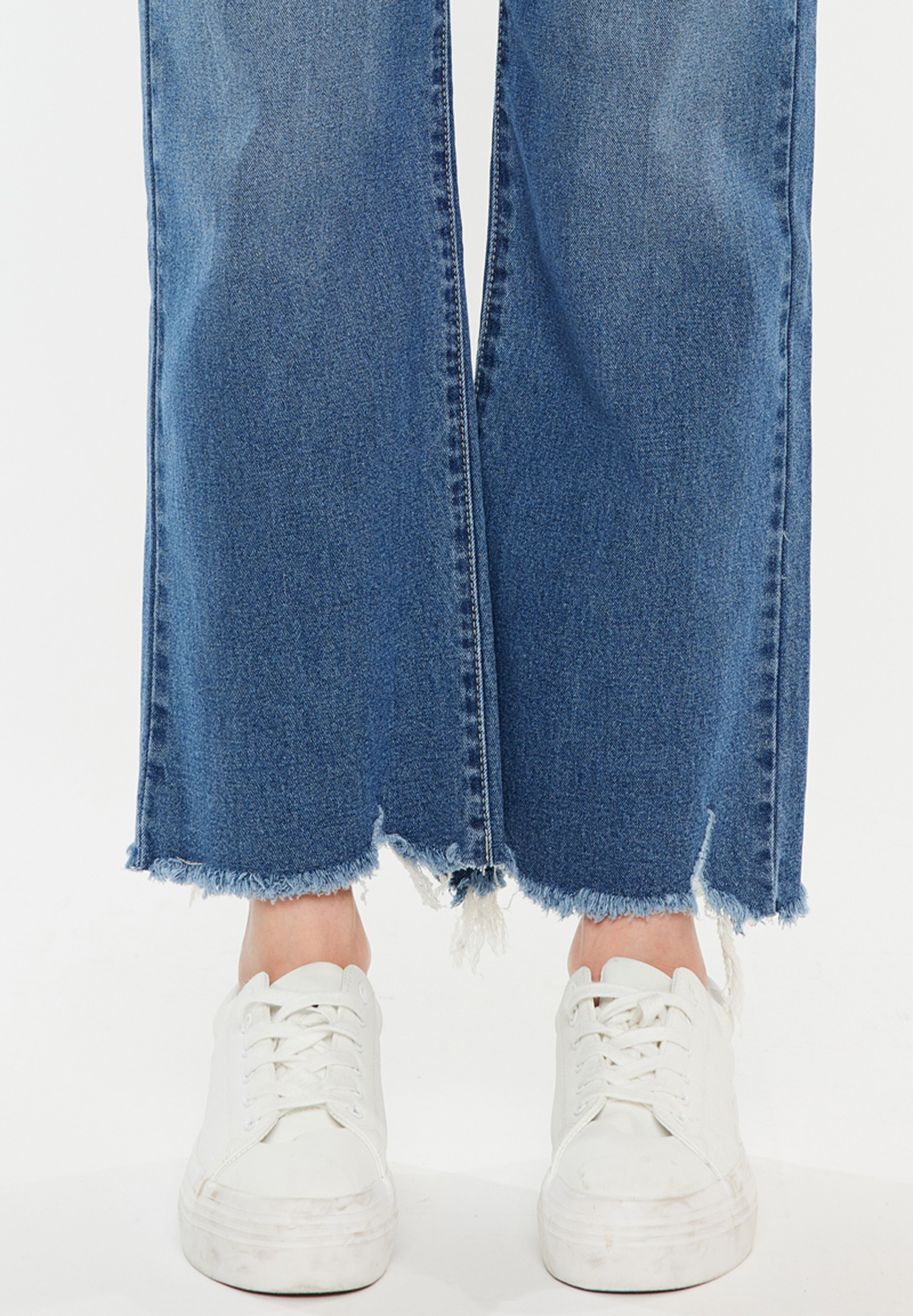 KanCan&trade; Ripped High Rise Slim Wide Leg Jean, C3337, large