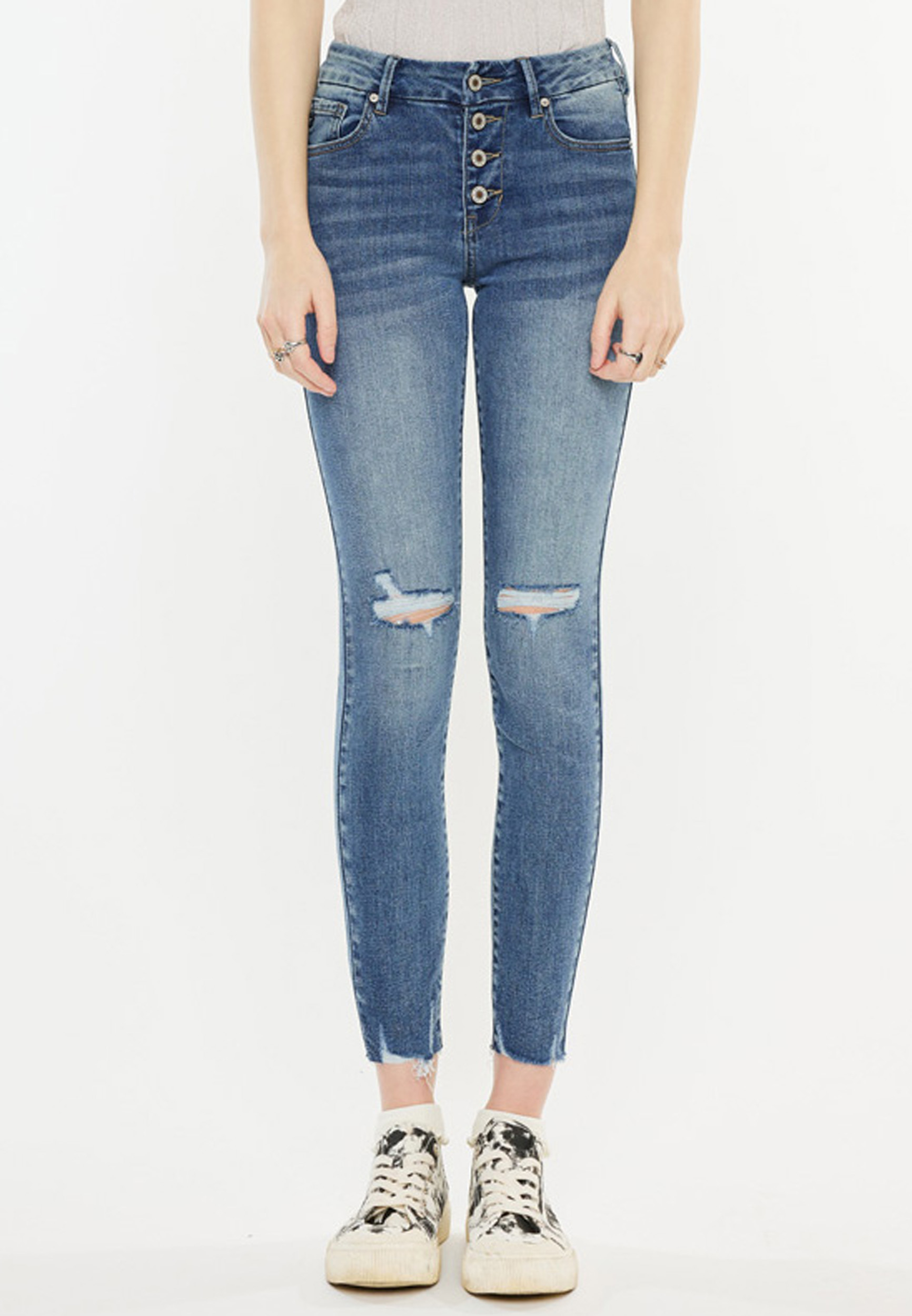 KanCan&trade; Mid Rise Button Fly Skinny Jean, C3337, large