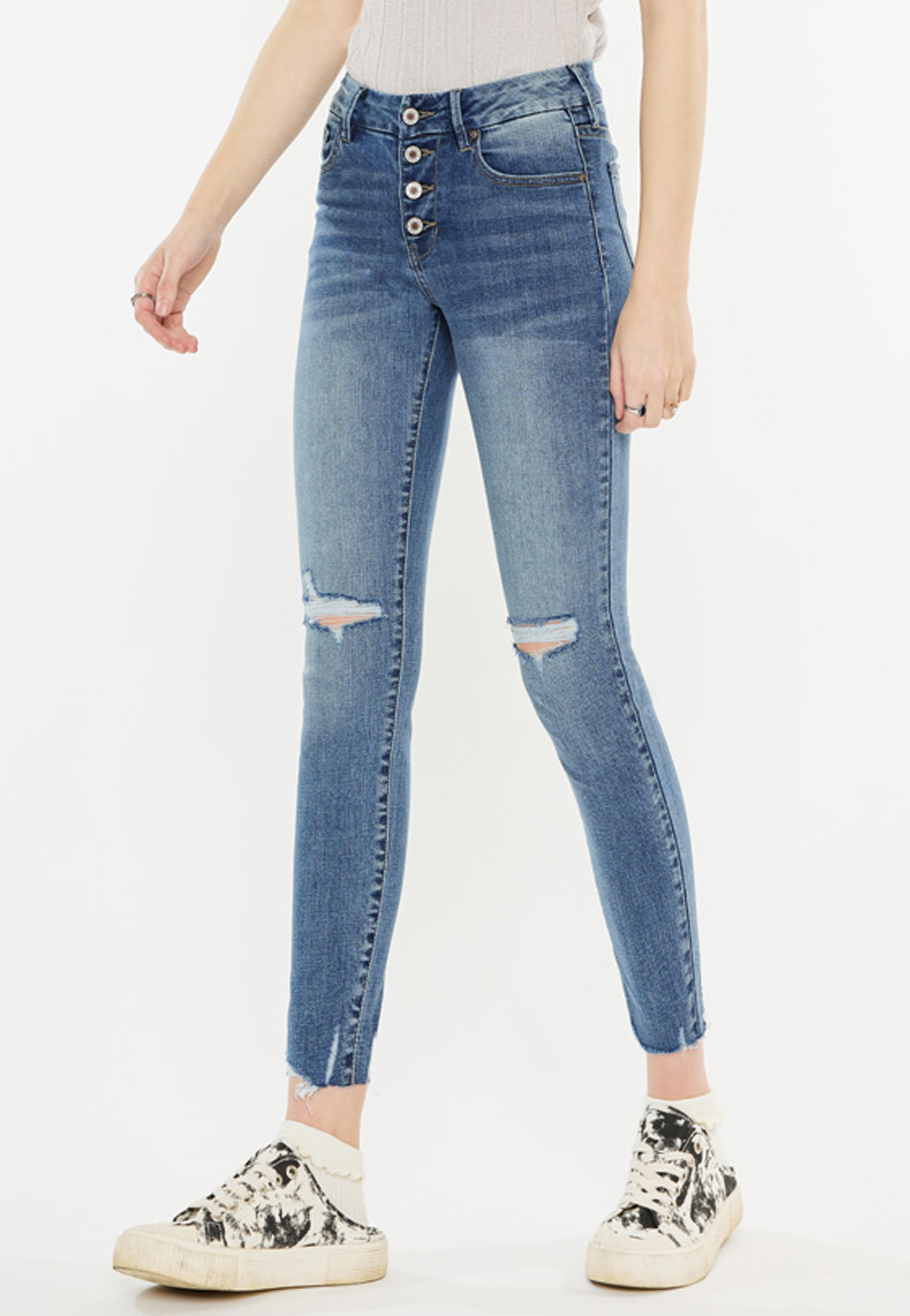 KanCan&trade; Mid Rise Button Fly Skinny Jean, C3337, large