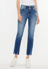 KanCan&trade; High Rise Double Button Slim Straight Jean, C258, small