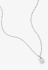 Silver Cut Out Heart Pendant Necklace, C431, small