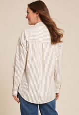 Corduroy Button Down Boyfriend Shirt, C2789, small