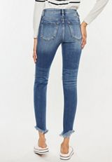 KanCan&trade; Ripped High Rise Frayed Hem Skinny Jean, MEDIUM SANDBLAST, small