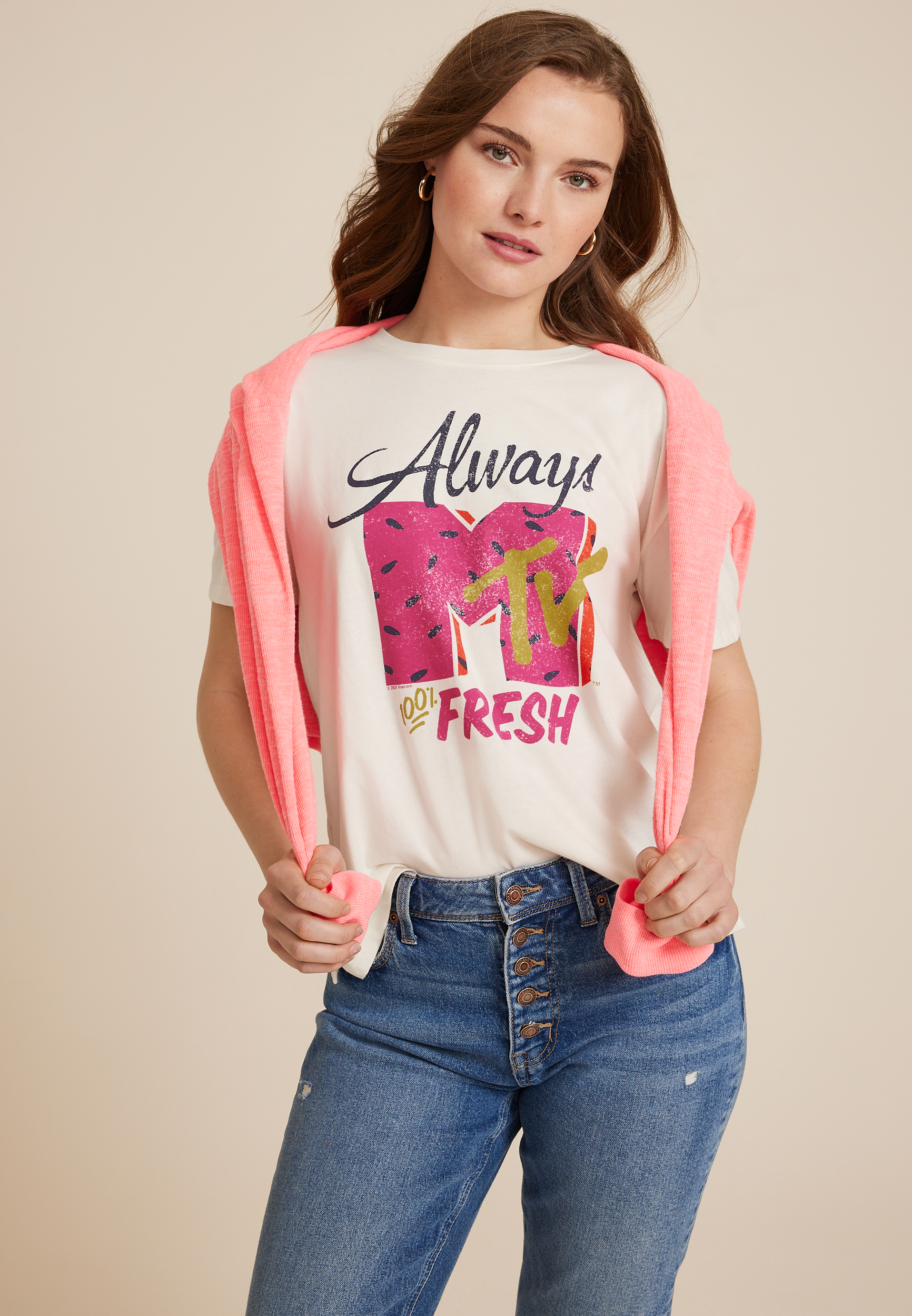 Always Fresh MTV Relaxed Fit Graphic Tee | maurices