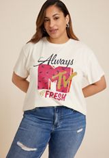 Plus Size Always Fresh MTV Relaxed Fit Graphic Tee, C2789, small