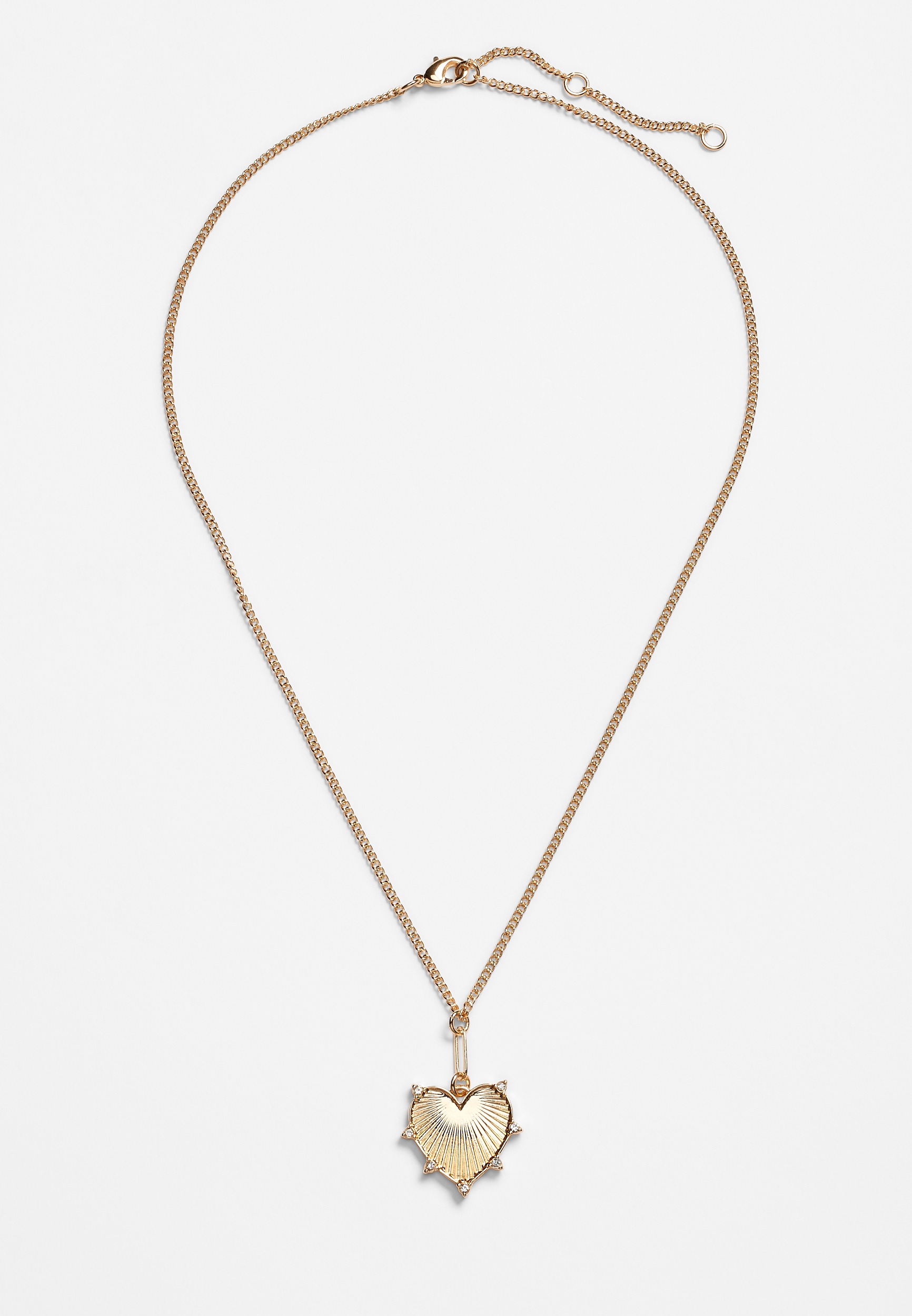 Starburst Heart Pendant Necklace, C605, large