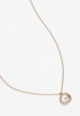 Dainty Gold Circle Necklace, C605, small