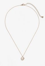 Dainty Gold Circle Necklace, C605, small
