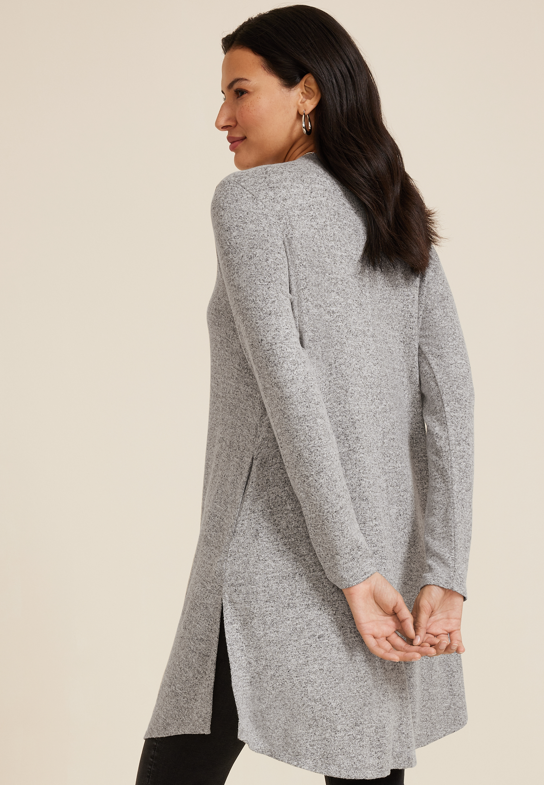Hacci Studded Long Sleeve Cardigan, C3348, large