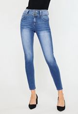 KanCan&trade; High Rise Stacked Waist Skinny Jean, MEDIUM SANDBLAST, small