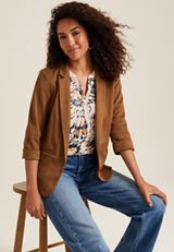 Versa Faux Suede Blazer, C7208, small