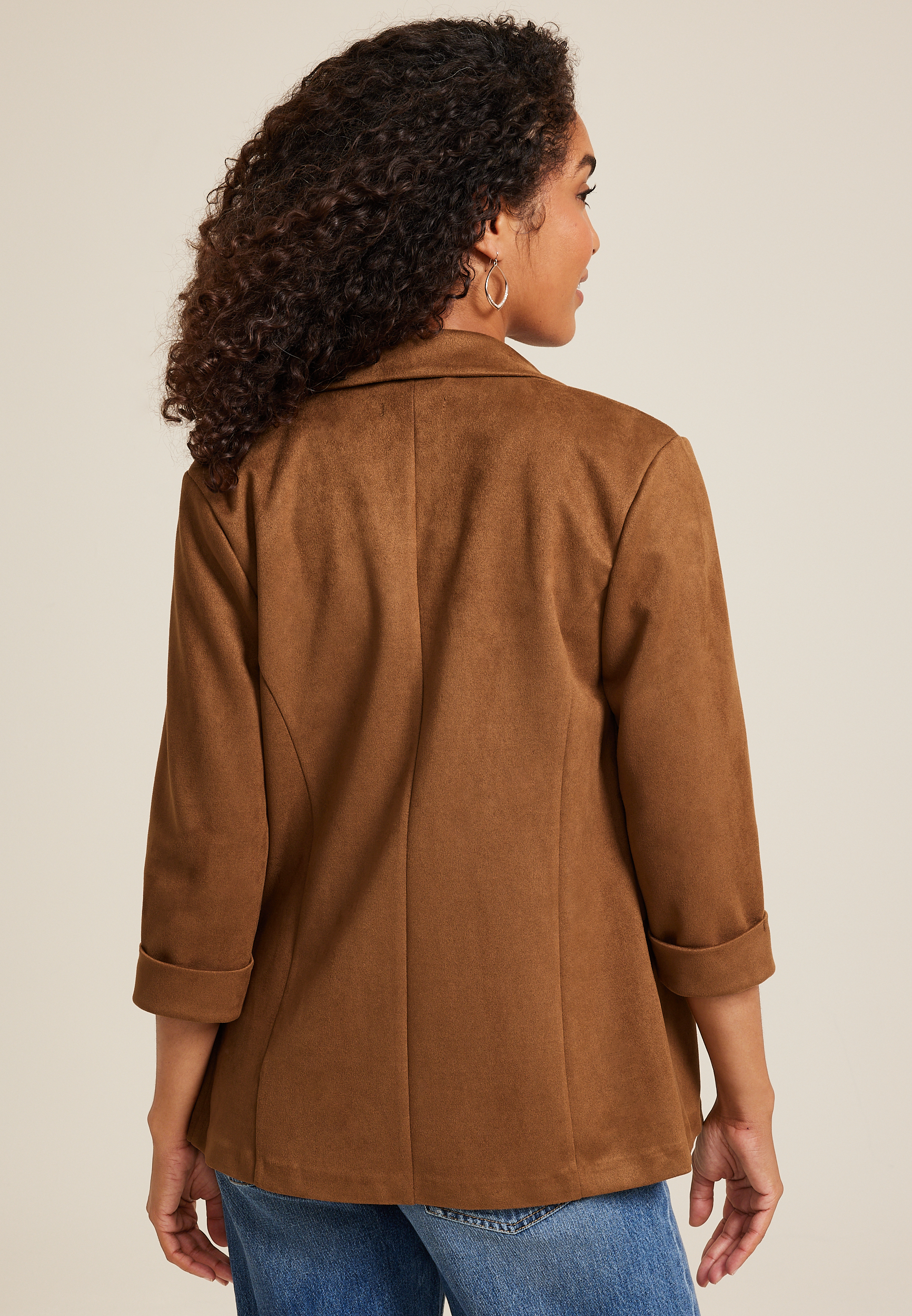 Versa Faux Suede Blazer, C7208, large