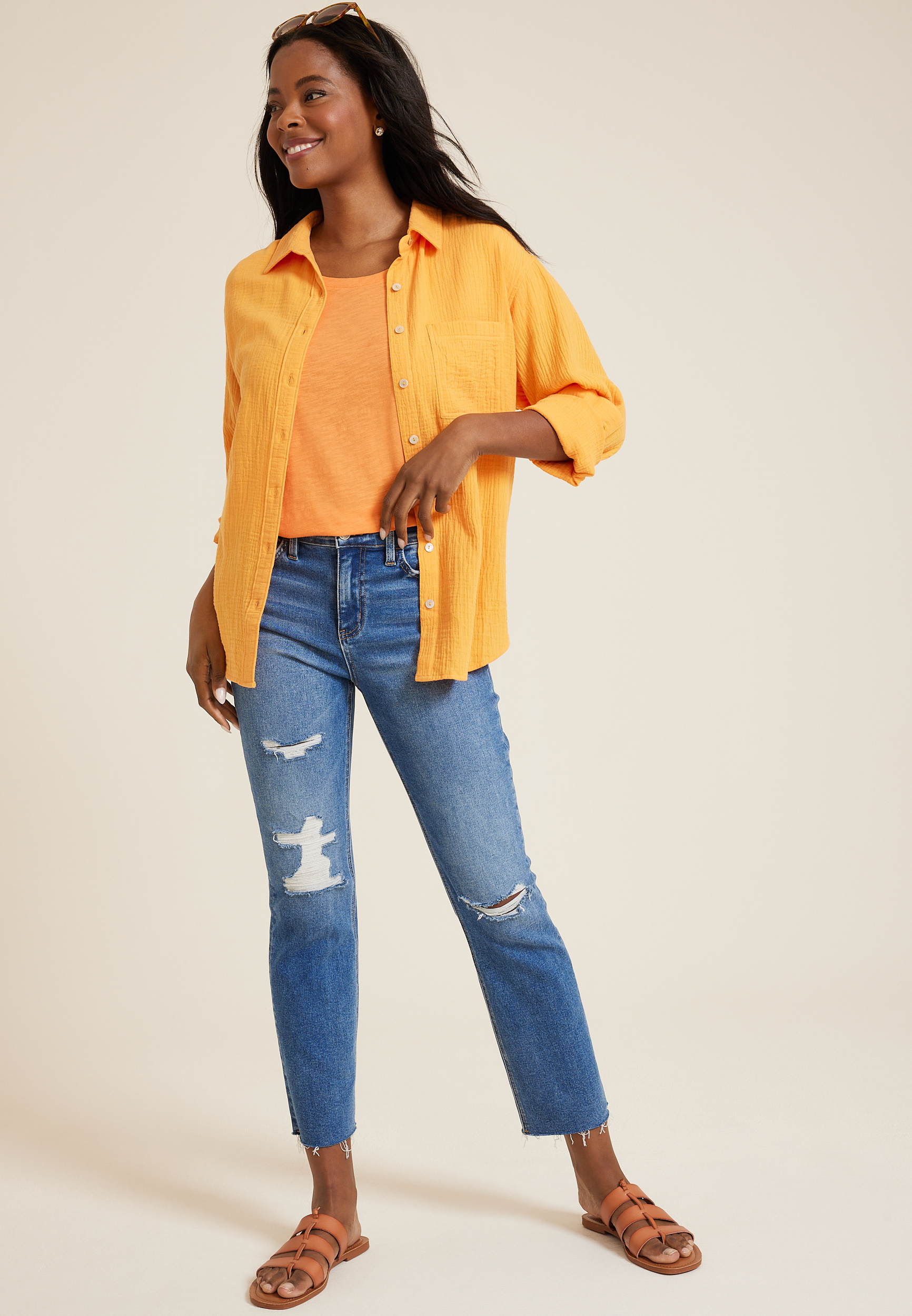 24/7 Sumner Sunwash Scoop Neck Tee, C169, large