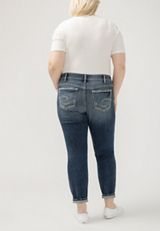 Plus Size Silver Jeans Co.&reg; Mid Rise Luxe Stretch Thick Stitch Boyfriend Slim Leg Jean, , small