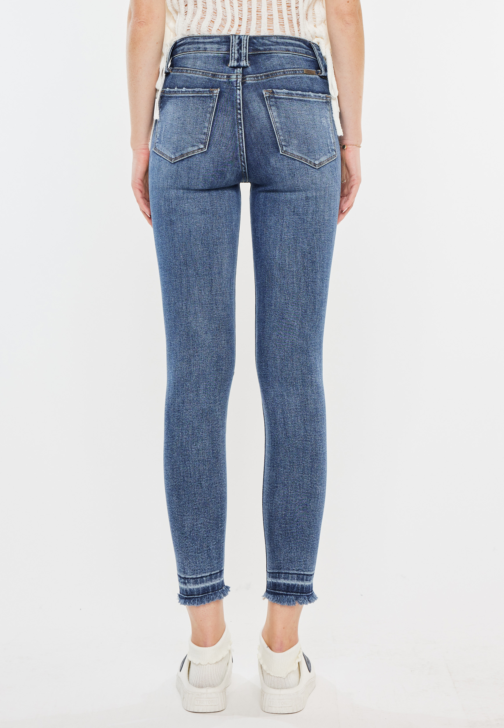 KanCan&trade; High Rise Release Hem Skinny Ankle Jean, C3337, large