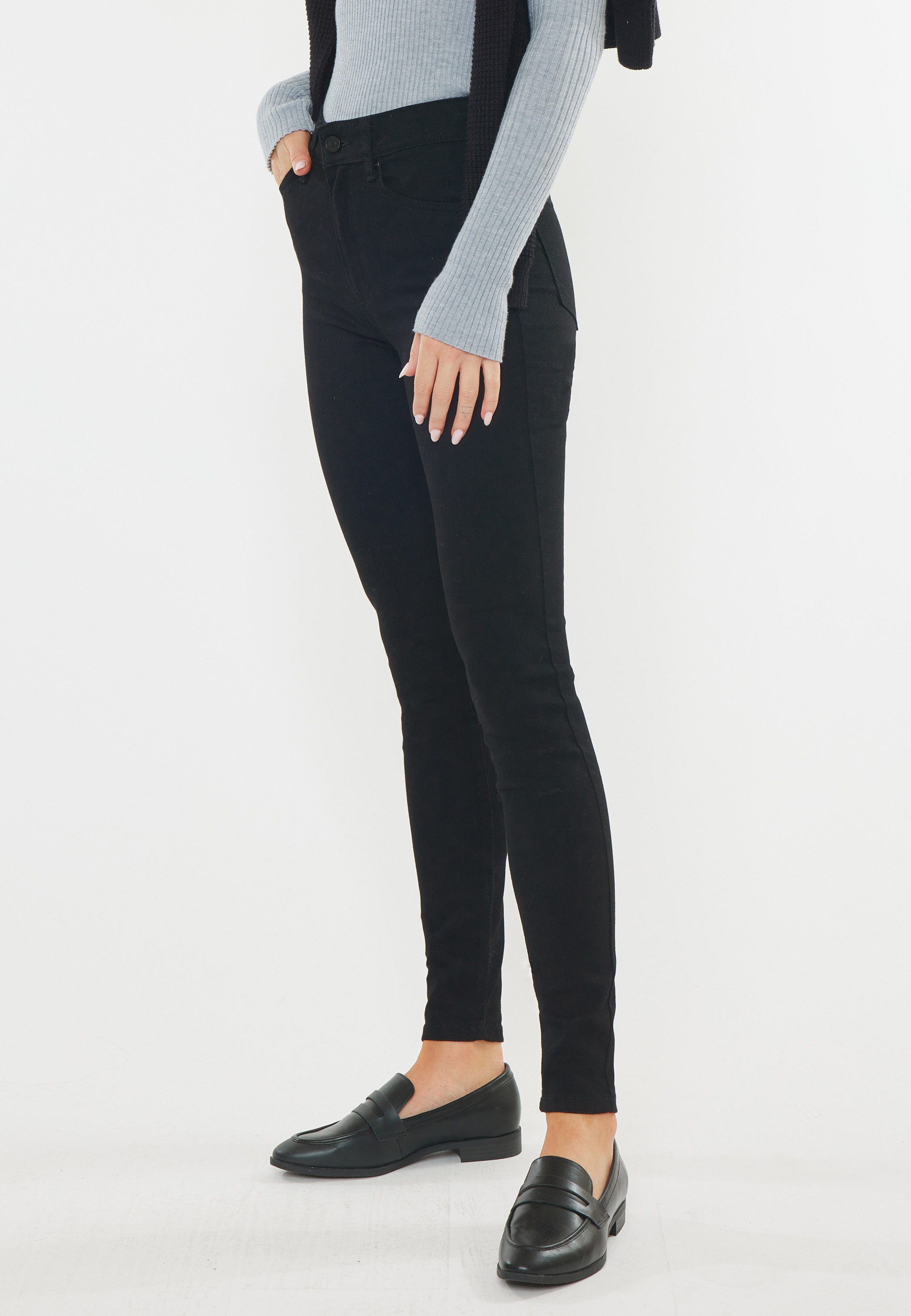KanCan&trade; Black High Rise Skinny Jean, C106, large
