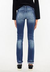 KanCan&trade; Ripped Mid Rise Straight Jean, MEDIUM SANDBLAST, small