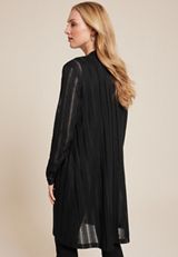Shadow Striped Cardigan, BLACK, small