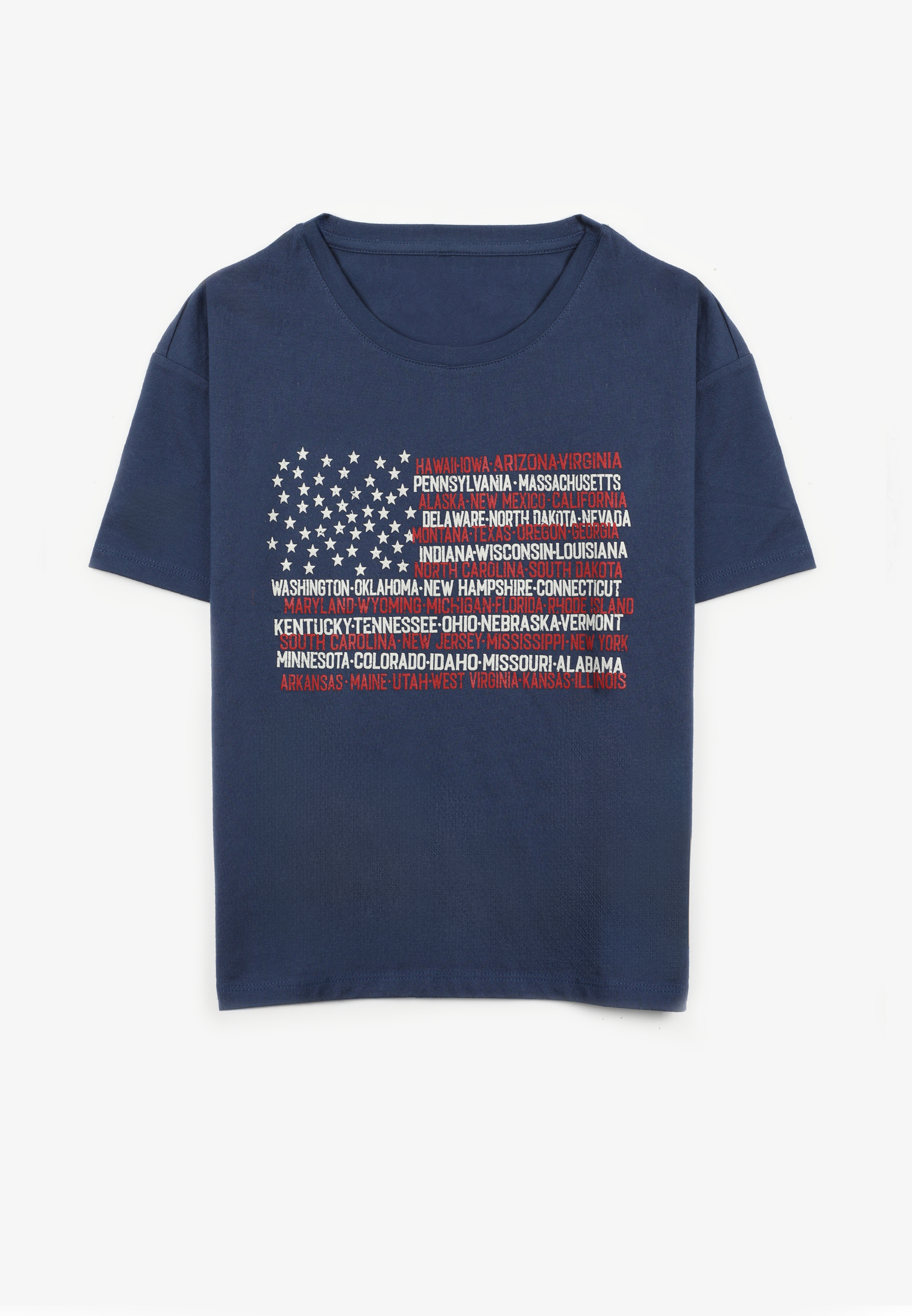 Girls Americana Flag Oversized Graphic Tee