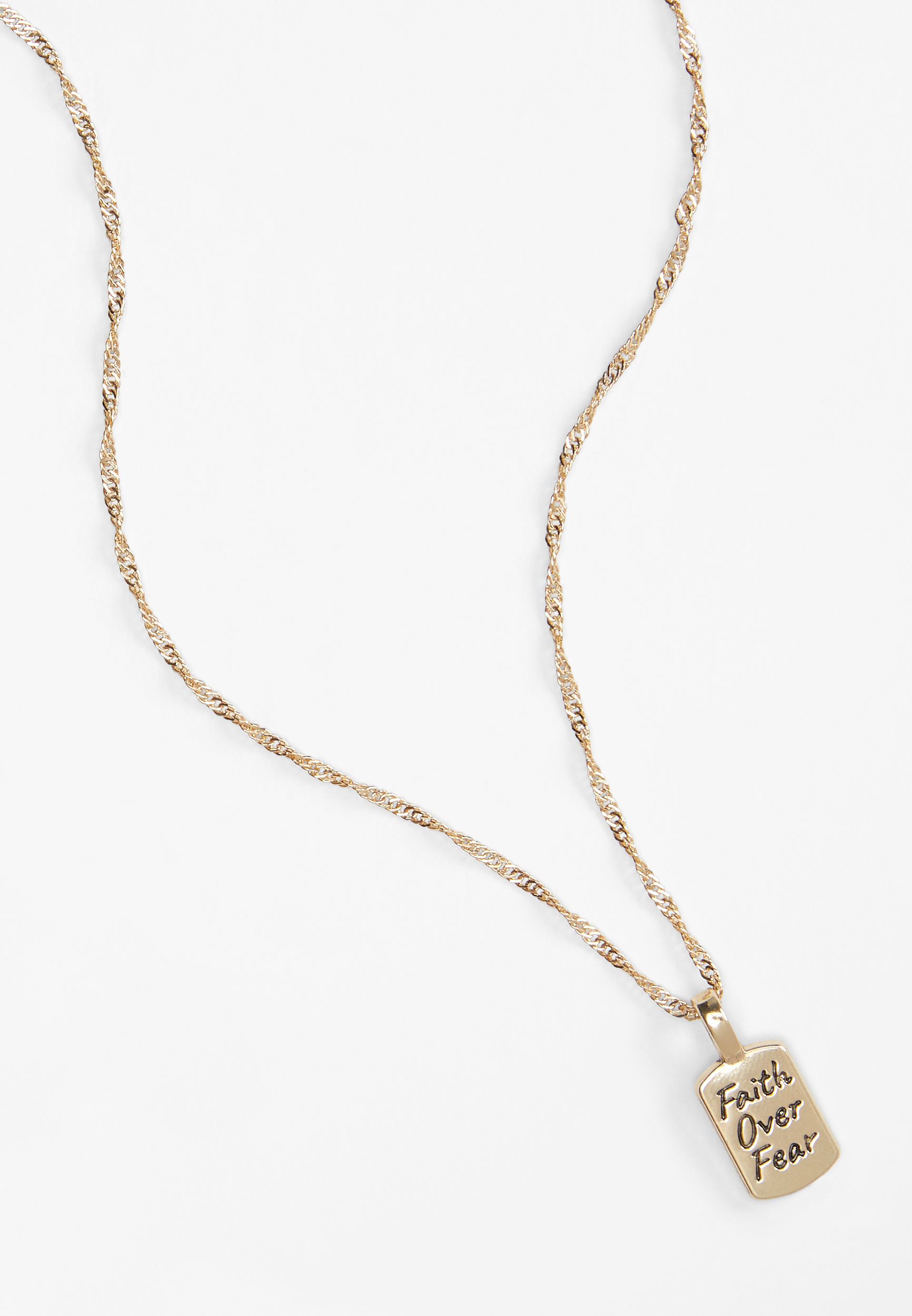 Faith Over Fear Pendant Necklace