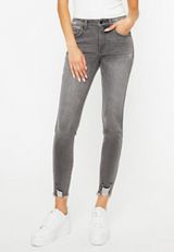 KanCan&trade; Gray High Rise Ripped Hem Skinny Jean, C829, small