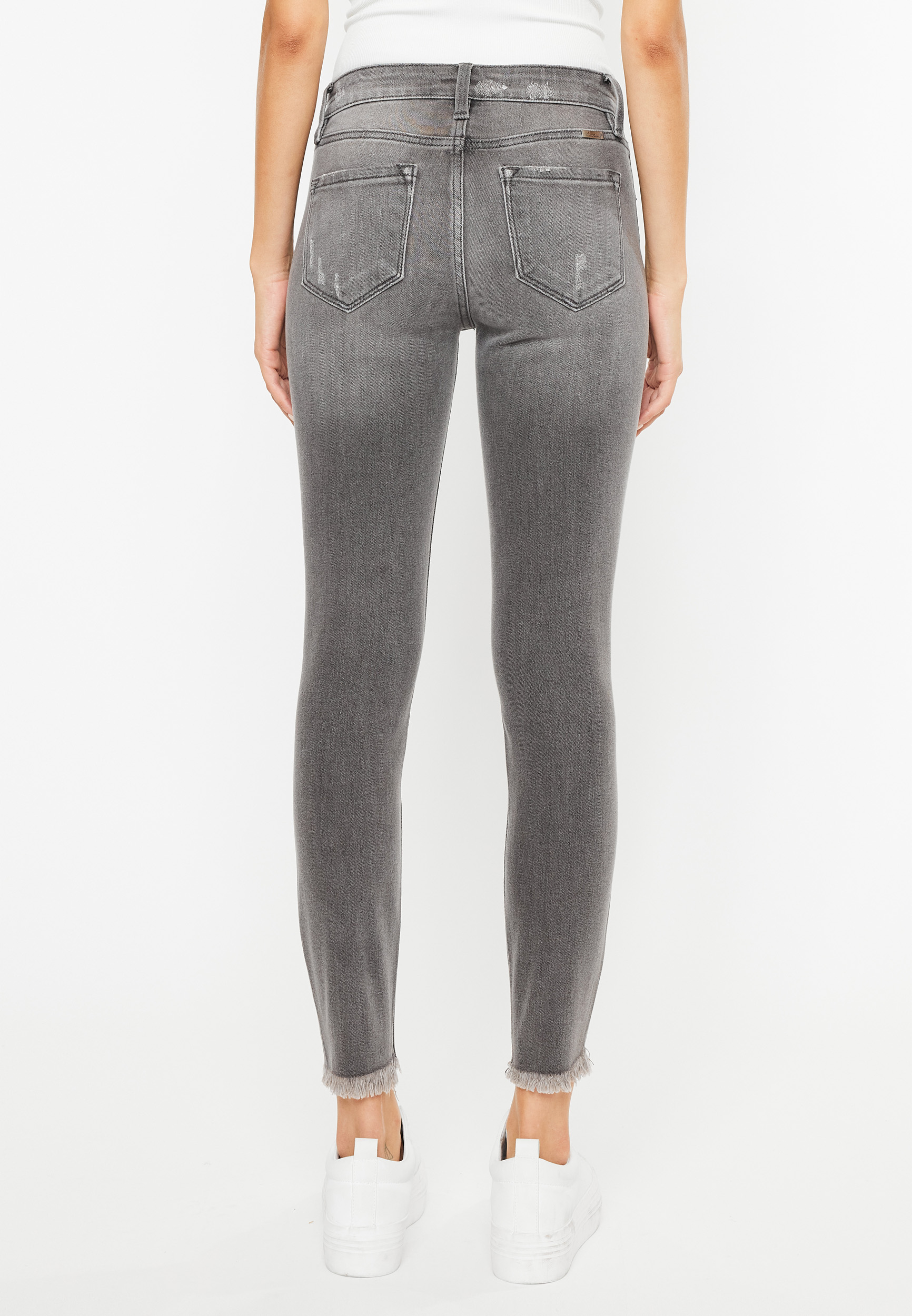 KanCan&trade; Gray High Rise Ripped Hem Skinny Jean, C829, large