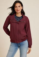 Twill Bomber Jacket, C5325, small