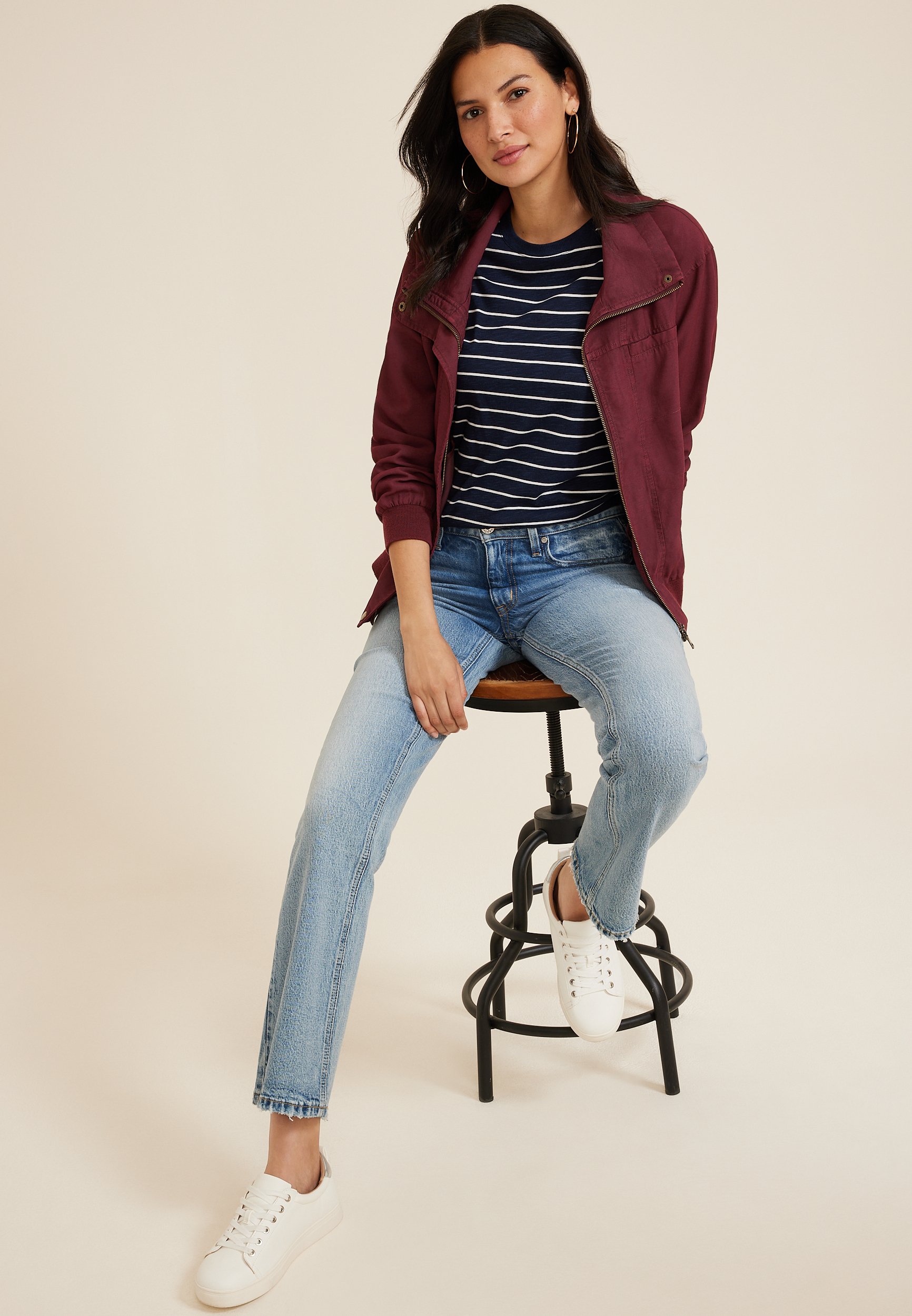 Twill Bomber Jacket, C5325, large