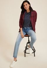 Twill Bomber Jacket, C5325, small