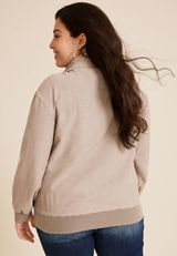 Plus Size Twill Bomber Jacket, C9749, small
