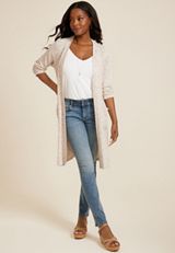 Rib Knit Duster Cardigan, C183, small