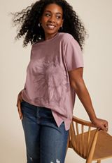 Plus Size Sunflower Oversized Fit Graphic Tee, C3343, small