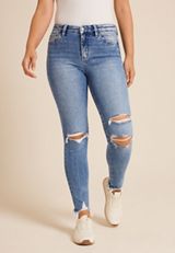 Flying Monkey&trade; High Rise Ripped Skinny Jean, C3337, small